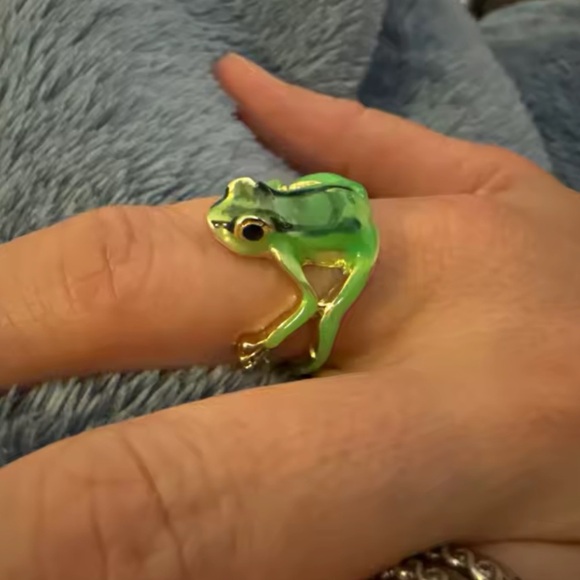 Green Frog Reptile Ring - Picture 4 of 8